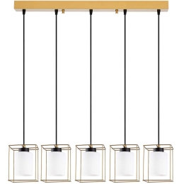 Φωτιστικό Οροφής - Ράγα Swank 521SHN3465 85x15x113cm 5xE27 40W Gold Opviq