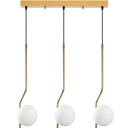 Φωτιστικό Οροφής - Ράγα Tulip 521SHN3470 70x15x110cm 3xE14 40W Gold Opviq