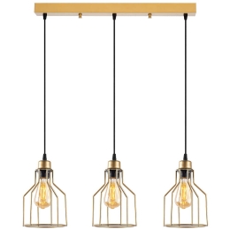 Φωτιστικό Οροφής - Ράγα Kofi 521SHN3474 67x17x141cm 3xE27 40W Gold Opviq