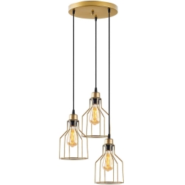 Φωτιστικό Οροφής Kofi 521SHN3475 35x35x141cm 3xE27 40W Gold Opviq