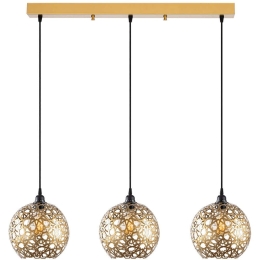 Φωτιστικό Οροφής - Ράγα Selcuklu 521SHN3476 100x25x117cm 3xE27 40W Gold Opviq
