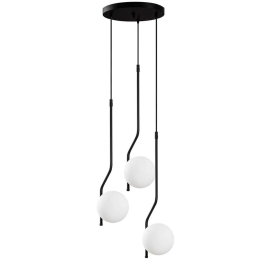 Φωτιστικό Οροφής Tulip 521SHN3489 35x35x110cm 3xE14 40W Black Opviq