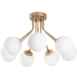 Φωτιστικό Οροφής - Πλαφονιέρα Orion 521SHN3518 Φ65x40cm 7xE14 40W Gold Opviq