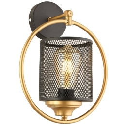 Φωτιστικό Τοίχου - Απλίκα 518LMS1402 25x32cm 1xE27 40W Black-Gold Opviq