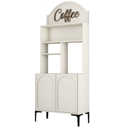 Ντουλάπι Kουζίνας Lyon 845HCT5805 81,3x35x200cm Cream Μοριοσανίδα, Μελαμίνη