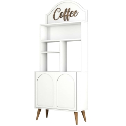 Ντουλάπι Kουζίνας Lyon 845HCT5807 81,3x35x202cm White Μοριοσανίδα, Μελαμίνη