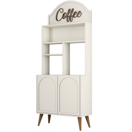 Ντουλάπι Kουζίνας Lyon 845HCT5808 81,3x35x202cm Cream Μοριοσανίδα, Μελαμίνη