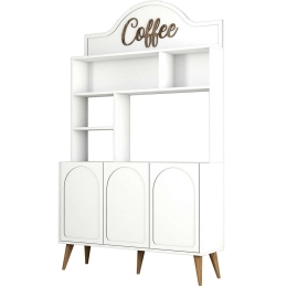 Ντουλάπι Kουζίνας Lyon 845HCT5816 120x35x202cm White Μοριοσανίδα, Μελαμίνη