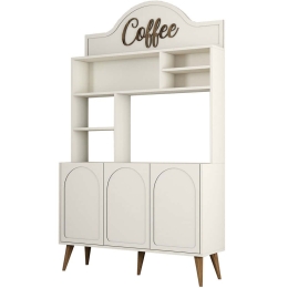 Ντουλάπι Kουζίνας Lyon 845HCT5817 120x35x202cm Cream Μοριοσανίδα, Μελαμίνη