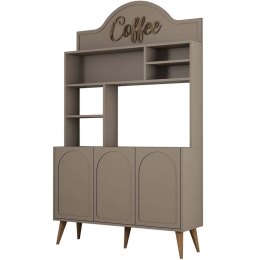 Ντουλάπι Kουζίνας Lyon 845HCT5818 120x35x202cm Mocha Μοριοσανίδα, Μελαμίνη