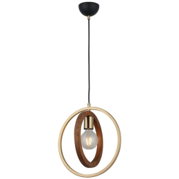 Φωτιστικό Οροφής Feno 341LCA1140 30x110cm 1xE27 40W Brown-Gold Opviq