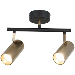 Φωτιστικό Οροφής - Σποτ Oktano 341LCA1149 30x23cm 2xGU10 7W Black-Gold Opviq