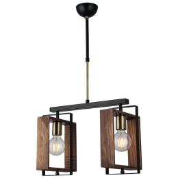 Φωτιστικό Οροφής Karo 341LCA1157 53x92cm 2xE27 40W Brown-Black Opviq