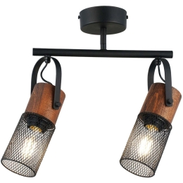 Φωτιστικό Οροφής - Σποτ Lema 341LCA1159 32x33cm 2xE27 40W Black Opviq