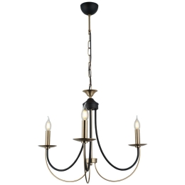 Φωτιστικό Οροφής - Πολυέλαιος Ferra 341LCA1170 60x126cm 3xE14 40W Black-Gold Opviq