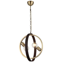 Φωτιστικό Οροφής Tado 341LCA1177 37x85cm 2xE27 40W Brown-Gold Opviq