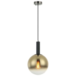 Φωτιστικό Οροφής Vanetta 341LCA1180 Φ25x170cm 1xE27 40W Black-Gold Opviq