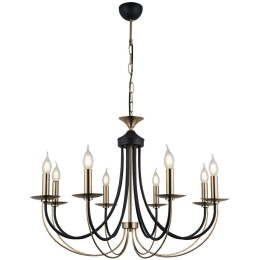 Φωτιστικό Οροφής - Πολυέλαιος Ferra 341LCA1199 72x132cm 8xE14 40W Black-Gold Opviq