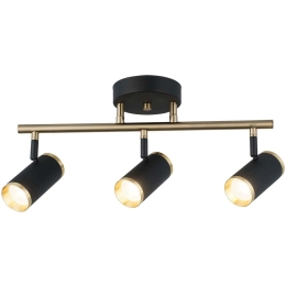 Φωτιστικό Οροφής - Σποτ Lume 341LCA1206 48x22cm 3xGU10 7W Black-Gold Opviq