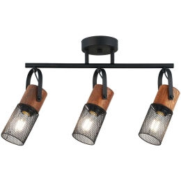 Φωτιστικό Οροφής - Σποτ Lema 341LCA1217 52x33cm 3xE27 40W Brown-Black Opviq