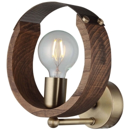 Φωτιστικό Τοίχου - Απλίκα Manya 341LCA1607 18x25cm 1xE27 40W Brown-Gold Opviq