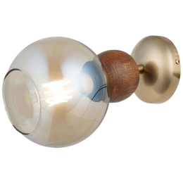 Φωτιστικό Τοίχου - Απλίκα Bonne 341LCA1608 25x21cm 1xE27 40W Brown-Gold Opviq