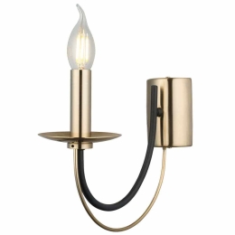 Φωτιστικό Τοίχου - Απλίκα Ferra 341LCA1617 28x25cm 1xE14 40W Black-Gold Opviq