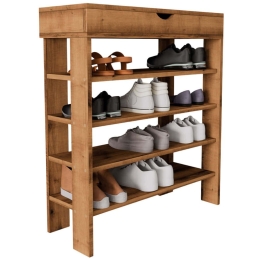 Παπουτσοθήκη Royal 360ALE1204 80x30x90cm Walnut Μοριοσανίδα, Μελαμίνη