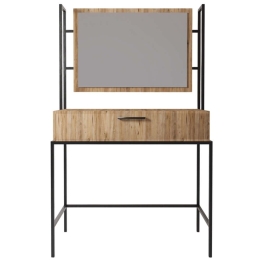 Τουαλέτα Με Καθρέπτη Modern 285LCV1601 120x40x160cm Pine-Black