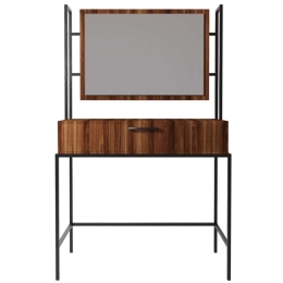 Τουαλέτα Με Καθρέπτη Modern 285LCV1603 120x40x160cm Walnut-Black