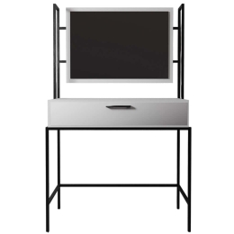 Τουαλέτα Με Καθρέπτη Modern 285LCV1604 120x40x160cm White-Black