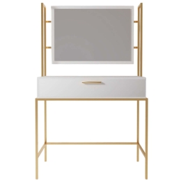 Τουαλέτα Με Καθρέπτη Modern 285LCV1607 120x40x160cm White-Gold