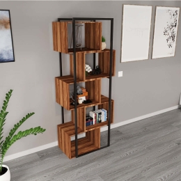 Ραφιέρα Δαπέδου Dekoratif 285LCV1710 70x34x175cm Walnut