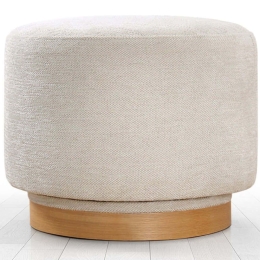Σκαμπό Περιστρεφόμενο Turneed 209FLF1425 55x55x43cm Cream