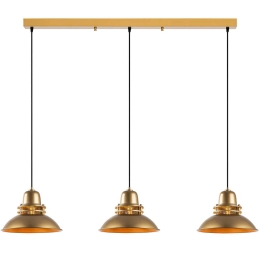 Φωτιστικό Οροφής - Ράγα Tibet 521SHN3564 144x34x123cm 3xE27 40W Gold Opviq