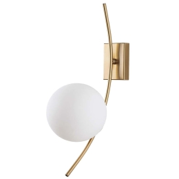 Φωτιστικό Τοίχου - Απλίκα Hilal 892OPV3101 15x25x44cm 1xE27 40W Gold-White Opviq