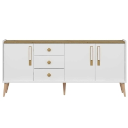 Μπουφές Mitra 506MNR1320 180x45x80cm White-Oak Μοριοσανίδα,Ξύλο