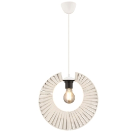 Φωτιστικό Οροφής Kruh 390FLH2475 32x65cm 1xE27 45/60W White Opviq