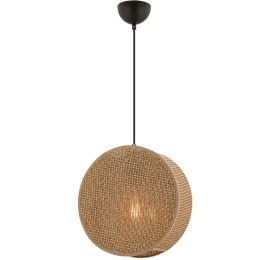 Φωτιστικό Οροφής Big Drum 390FLH2519 35x9x75cm E27 45/60W Brown Opviq