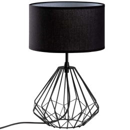 Φωτιστικό Επιτραπέζιο Diamond 892OPV2201 25x25x43cm 1xE27 40W Black Opviq