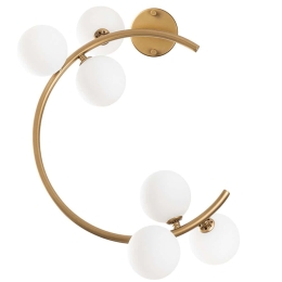 Φωτιστικό Τοίχου - Απλίκα Luminar 521SHN2245 50x30x55cm 6xG9 10W Gold-White Opviq