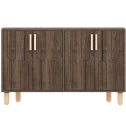 Μπουφές Vincent 327ODS1288 120x29,6x73,6cm Walnut-Oak Μοριοσανίδα, Μελαμίνη