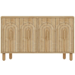 Μπουφές Tiger 327ODS1297 120x29,6x73,6cm Oak Μοριοσανίδα, Μελαμίνη