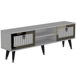 Έπιπλο Τηλεόρασης Lidya 475OLV2919 150x30x45,6cm White-Gold