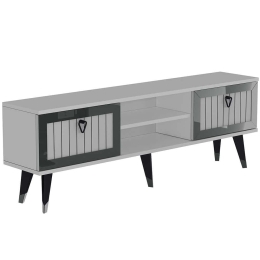Έπιπλο Τηλεόρασης Lidya 475OLV2920 150x30x45,6cm White-Silver