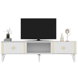 Έπιπλο Τηλεόρασης Doruk 475OLV2933 150x29,6x44,6cm White-Gold