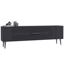 Έπιπλο Τηλεόρασης Retrol 475OLV2942 120x26,4x48,2cm Anthracite-Silver