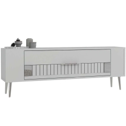 Έπιπλο Τηλεόρασης Retrolp 475OLV2948 120x26,4x48,2cm White-Silver