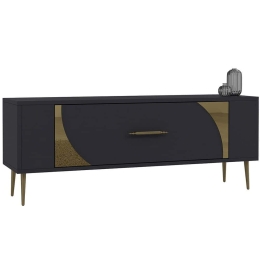 Έπιπλο Τηλεόρασης Retrop 475OLV2949 120x26,4x48,2cm Anthracite-Gold
