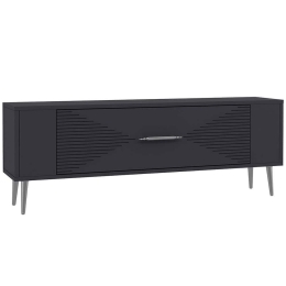 Έπιπλο Τηλεόρασης Retrol 475OLV2954 120x26,4x48,2cm Anthracite-Silver